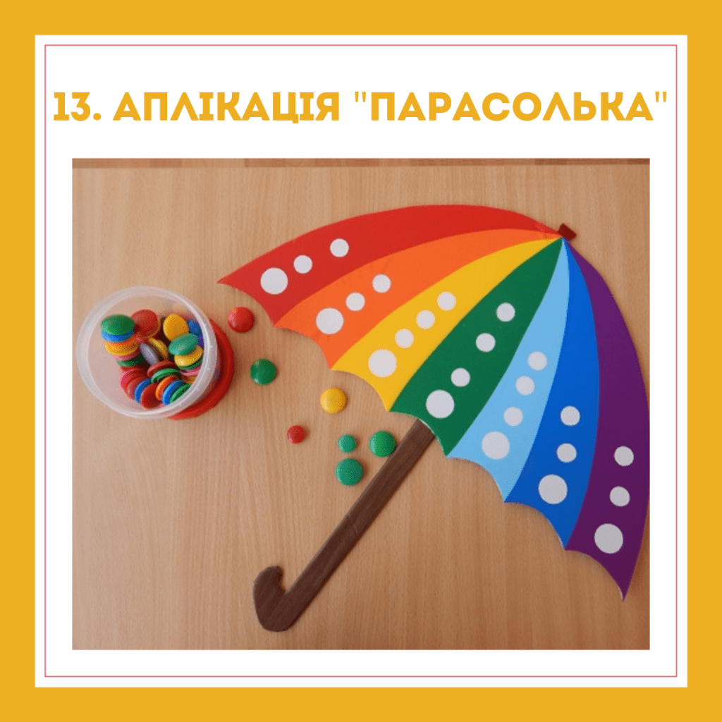 Осінній інтер'єр класу, осінній інтер'єр школи, як прикрасити клас восени, аплікація "веселкова парасолька"